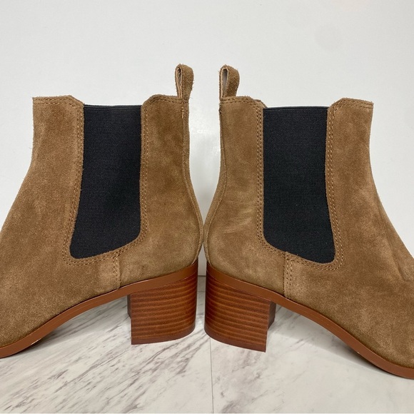 Steve Madden Rhiannon Cognac Suede Chelsea Bootie 10M - Picture 8 of 15